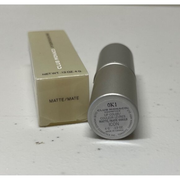 Club Monaco Matte Lipstick in Shade ICON Full Size NEW Discontinued 90s Grunge - Picture 2 of 10
